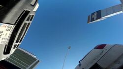 Mini Camera recording story with car - 1st crush Stock Footage