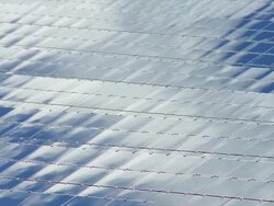 HD Moving Clouds on Solar Panels Time Lapse Stock Footage