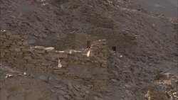 The ruins of Serapis  Temple still stand in Sikait, Egypt. Stock Footage