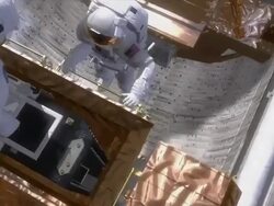 Animation detailing the last Mission to Hubble Space Telescope Stock Footage