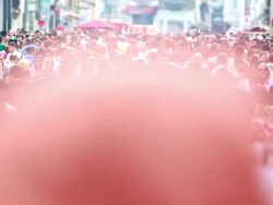 HD:People in Istiklal Street Stock Footage