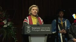 Hillary Clinton Doctorate Speech at Swansea Uni News Clip