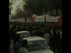 SYND 26/4/72 COMMUNISTS ANTI VIETNAM WAR DEMONSTRATION News Clip