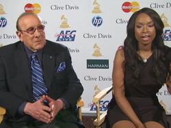 INTERVIEW: Clive Davis (L) and Jennifer Hudson on her Aretha Franklin Stock Footage