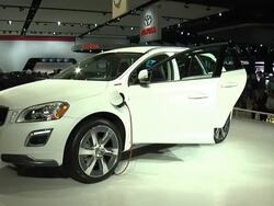 2012 Volvo XC60 plug-in hybrid concept SUV Stock Footage