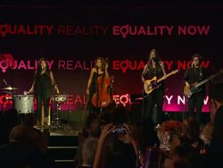 PERFORMANCE - Raining Jane at Equality Now's "Make Equality Reality" Event Stock Footage