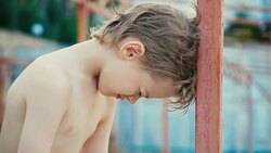 Child boring, close up Stock Footage
