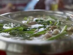 Sukiyaki in pot Stock Footage