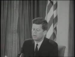 U.S. President John F. Kennedy names Moscow as the source of trouble in the Berlin Crisis. News Clip