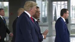 Trump departs after bilat with Macron Instructional Video