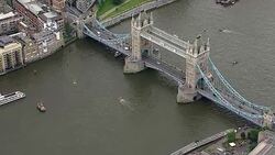 Aerials of Fishing for Leave and Vote Remain EU Referendum Campaign Boats on the River Thames News Clip