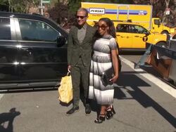 Jay Manuel and June Ambrose at Mercedes-Benz Fashion Week Spring 2015 Stock Footage
