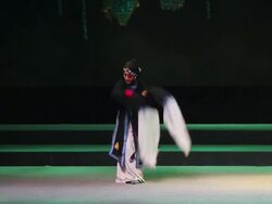 MS Actress performing Qinqiang opera in theater and Qinqiang is representative folk opera of northwest china  AUDIO  / xi'an, shaanxi, china Stock Footage