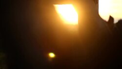 Dream catcher against the rising sun Stock Footage