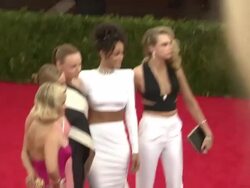 Cara Delevigne, Rihanna, Stella McCartney, Kate Bosworth and Reese Witherspoon - 'Charles James: Beyond Fashion' Costume Institute Gala - Arrivals Stock Footage