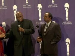 21st Annual Rock and Roll Hall of Fame Induction Ceremony press room Stock Footage