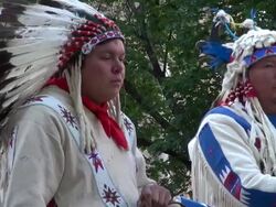 MS Indians at Calgary Stampede / Calgary, Alberta, Canada Stock Footage