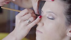 Makeup Application Stock Footage
