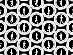 (Loop) Silhouettes, Business Concept, Partnership, Teamwork Stock Footage