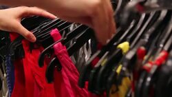 Clothes Shopping Stock Footage