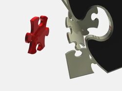Teamwork, Business, Red Puzzle Concept Stock Footage
