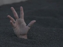 Rising and sinking hand Stock Footage