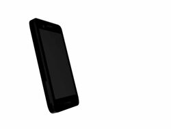 Fly-in animations of a smartphone with alpha channel. White version Stock Footage