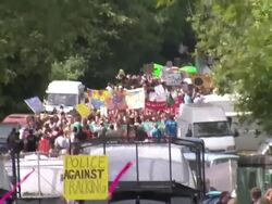 Fracking Site Protests and demonstation News Clip