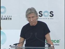 Live Earth New York press room Stock Footage