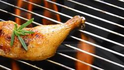 Grilled chicken Stock Footage