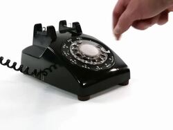 Dialing an Old Rotary Telephone Stock Footage