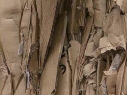Pile of Cardboard Waste TILT UP Stock Footage