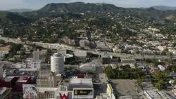 Scenic aerial view of Hollywood, Los Angeles. Stock Footage