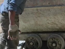 MS TD TU Shot of miners working at Potosi Mountains / Potosi, Bolivia Stock Footage