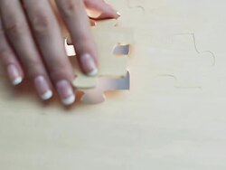 last pieces of puzzle Stock Footage