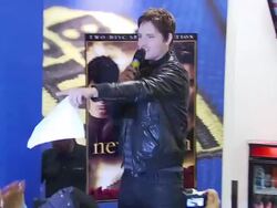 EVENT CAPSULE REPORTER/CHYRON: Summit Home Entertainment's 'New Moon' DVD Launch Event - NY Stock Footage