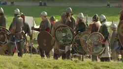 Battle of Hastings re-enactment in progress News Clip