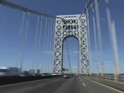 George Washington Bridge drive shot Stock Footage
