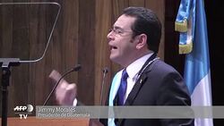 VOICED : Guatemala: Morales promete luchar contra la corrupcion News Clip