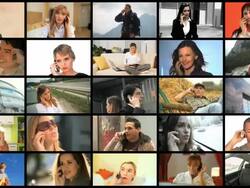 MONTAGE: On The Mobile Phone Stock Footage
