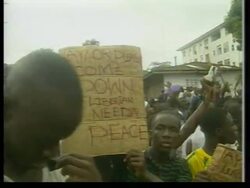 VOICER Anti-Taylor protest in front of US embassy News Clip