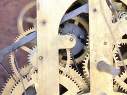 Gears of antique clocks. Stock Footage