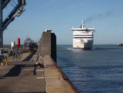 Ferries Cross The Channel From Calais Stock Footage