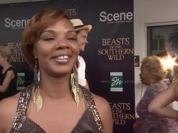 INTERVIEW - Jovan Hathaway on making the film, the premiere & the reception of the film at Fox Searchlight Pictures And Cinereach Present 'Beasts Of The Southern Wild' Premiere & Party, New Orleans, Louisiana, 06/25/12. Stock Footage