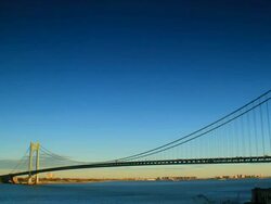 Verrazano narrows bridge Stock Footage