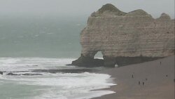 CLEAN : Storm Ciara is reaching Etretat in Normandy News Clip