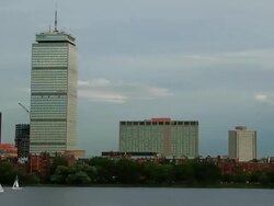 Timelapse Boston and Charles River day to night Stock Footage