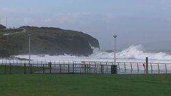 Storm Barbara hits Belfast Coast News Clip