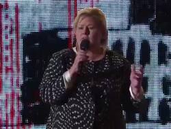 SPEECH - Erna Solberg, Prime Minister of Norway -2014 Global Citizen Festival in Central Park Stock Footage
