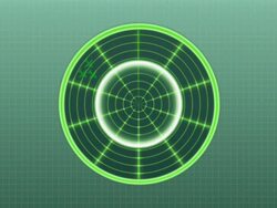 Radar Screen with Detected Airplanes Stock Footage